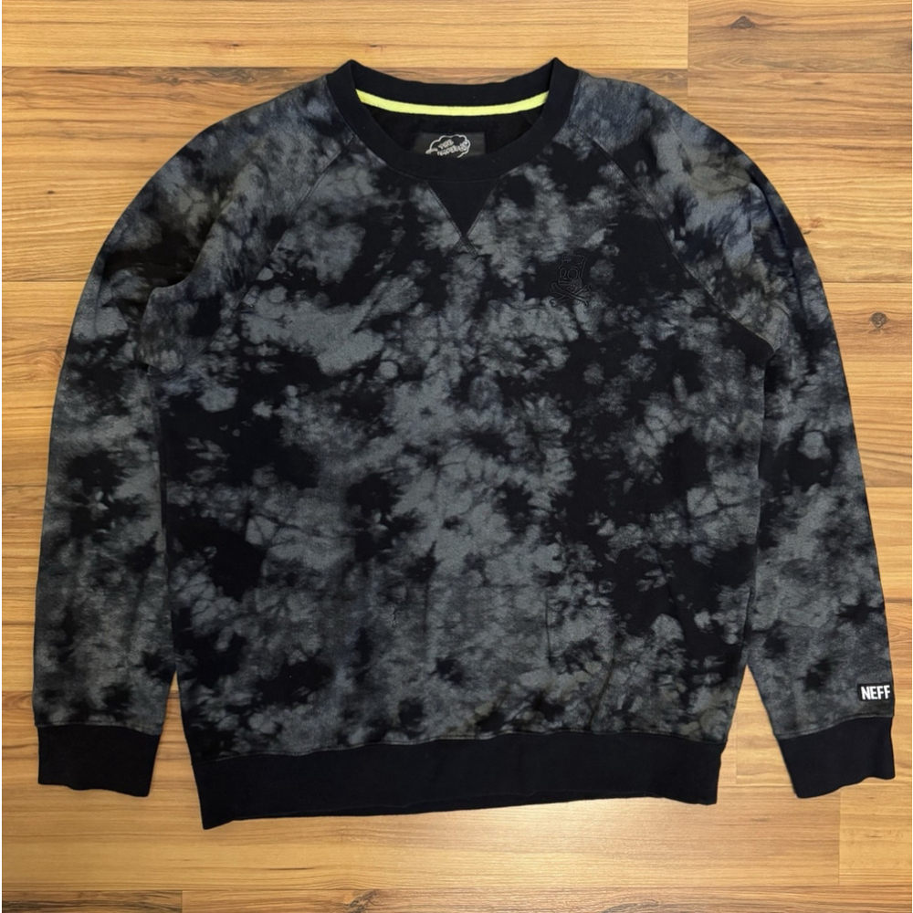 Neff Simpsons Skull Bart Tie Dye Crewneck Sweatshirt Mens Medium